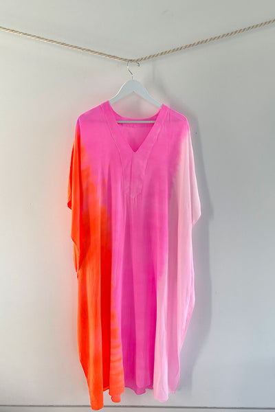 Load image into Gallery viewer, Fluoro pink to vibrant tangerine side ombre
